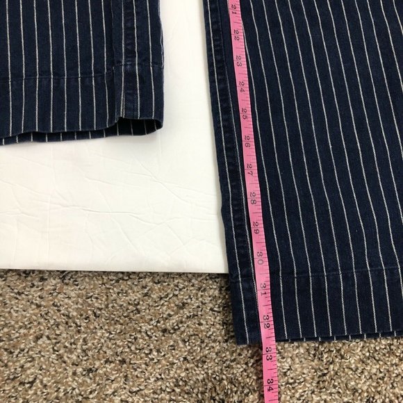 Lauren Jean Co. Ralph Lauren Pin Striped Wide-Leg Jeans 16 - Picture 7 of 12